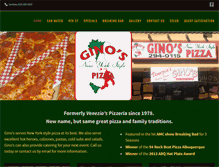 Tablet Screenshot of ginosnystylepizza.com